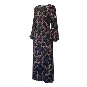 Zara - NWT All over Long Sleeve Paisley Printed Dress Size Medium